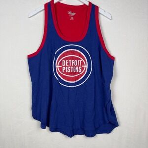 4Her by Carl Banks Detroit Pistons Tank Top Womens 2XL Basketball NBA